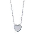 wholesale Sterling Silver Women's Necklace New Style Minimalist Elegant Fine Chain Heart Pendant Collarbone Chain-0-4