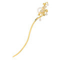 wholesale S925 Sterling Silver White Jade Ginkgo Leaf Hairpin, Chinese Style High-End Ancient Hair Stick-0-5