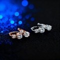 S925 Sterling Silver Moissanite Cross-Border Stud Earrings, Classic Four-Prong-0-2