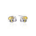 wholesale S925 Silver Korean Creative Cute Bee Drip Earrings, Internet Celebrity Same Style New Product, Simple and Fashionable Student Earrings-0-4