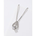 wholesale S925 sterling silver diamond-encrusted necklace for women, minimalist and elegant, featuring a high-end zirconia pendant, versatile and chic collarbone chain-0-1
