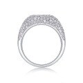 wholesale 925 Silver European and American Fashion Light Luxury Full Diamond Ring, Non-Tarnish, High-End Versatile Cross-Border New Moissanite Ring-0-4