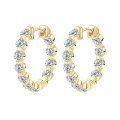 S925 Sterling Silver Moissanite Geometric Hoop Earrings for Women-0-5