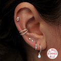 wholesale S925 Sterling Silver Double-Layer Diamond-Studded Cartilage Ear Bone Nose Piercing-0-4