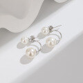 wholesale S925 Sterling Silver Shell Pearl Earrings, Korean Style Imitation Pearl Earrings, Fashionable Trendy Mother's Day Gift, Available for Dropshipping on Temu-0-3