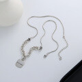 wholesale S925 Sterling Silver Splice Chain English Letter Pendant Necklace Korean Trend Minimalist Style Necklace for Women-0-2