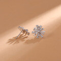 wholesale S925 sterling silver small and delicate minimalist crystal stud earrings for women, cross-border new trendy accessories-0-3