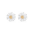 wholesale S925 Sterling Silver Korean-style Pastoral Daisy-shaped Stud Earrings Creative Fresh and Light Luxury Wind Earrings for Women-0-4
