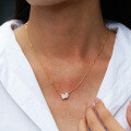 18K Gold Plated S925 Sterling Silver Moissanite Pendant Necklace-0-1