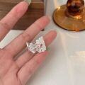 wholesale S925 Irregular Heavy Work Ring Women Korean Summer New Small Fashion Texture Ring High-end Trendy-0-1