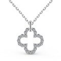 wholesale S925 Sterling Silver Korean Japanese Light Luxury Necklace for Women, Fresh and Versatile Floral Four-Leaf Clover Shell Pearl Agate Zircon Collarbone Chain-0-13