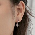 wholesale S925 Sterling Silver Women's Earrings with Advanced Sense Peach Heart Pendant Design, Small and Luxurious Ins Style Exquisite Ear Accessories-0-3