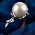 wholesale S925 Silver Shell Pearl Adjustable Open Ring for Women with Creative Design and Elegant Temperament-0-0