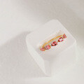 wholesale 18K Gold Japanese Retro Style Small and Unique Red Tourmaline Daily Minimalist Ring Jewelry Manufacturer Wholesale-0-3