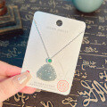 Metal Pendant Necklace with Maitreya Buddha Design-0-15