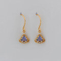 wholesale S925 Silver Plated 14K Gold Japanese Light Luxury Style Autumn New Natural Stone Earrings-0-1