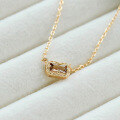 wholesale S925 Silver Plated 14K Gold Coffee Zircon Christmas Limited Edition Simple Versatile Jewelry Wholesale-0-2