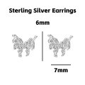 wholesale 925 Silver Cute Animal Pure Silver Stud Earrings Element Simple Minimalist Light Luxury Style Non-removable Earrings-0-10