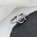 wholesale S925 Sterling Silver Retro Creative 3D Anchor Ring, Ins Street Style Trendy Personalized Fashion Versatile Finger Ring-0-1