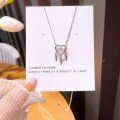 wholesale S925 Silver Maker's Dreamcatcher Necklace, Fashionable and Sweet, Unique Design, Versatile Collarbone Chain with a Moving Heart-0-1