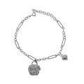 wholesale S925 Sterling Silver Korean Version Ins Niche Design Versatile Puppy Series Textured Fabric Bracelet for Women-0-4