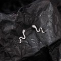 wholesale S925 silver small snake-shaped line earrings summer diamond-inlaid stylish Korean-style snake earrings M00075-0-0