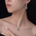 wholesale 925 Silver New 35ct Oval 9*11 Synthetic Paraiba Earrings Luxury High-end Earrings by Shipei Jewelry-0-3