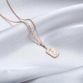 wholesale S925 Silver Electroplated Geometric Collarbone Necklace, Korean Style Fashion Women's Chain Wholesale from Source Factory New Arrival-0-1