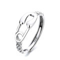 wholesale S925 Sterling Silver Retro Vintage Minimalist Openwork Thumb Ring with Adjustable Opening, Fashionable and Versatile-0-4