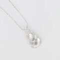 wholesale S925 Sterling Silver New Chinese Style Gourd White Ice Jade High Ice Glass-Grade Natural Chalcedony Pendant Necklace Collarbone Chain-0-4