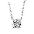 wholesale 925 Sterling Silver Single Cz Pendant Necklace For Women-0-0