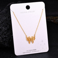 Sterling Silver Gilded Diamond-Cross Pikaxiou Pendant Necklace-S925 Sterling Silver YD-8478 925 Silver