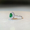 wholesale S925 Sterling Silver Pigeon Egg Diamond Ring Ins Style Japanese Korean Minimalist Fashion One Carat Emerald Ring Wholesale-0-2