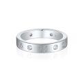 wholesale 925 Silver Minimalist Number Love You Every Second Ring for Women, Cross-Border Hit Simple Circle Wedding Band, Ins Style-0-4