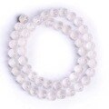 wholesale Metal material white crystal frosted six-word mantra loose beads DIY handmade beading material accessory beads for bracelets Buddhist beads-0-4