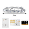 S925 Sterling Silver Moissanite Bracelet, Women's Fashion Starry Wholesale-0-5