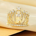 Metal Princess Queen Crown Light Luxury Niche Ring Fashionable Elegant Ins Jewelry Wholesale Direct-0-1