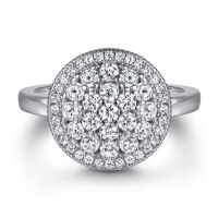 wholesale S925 Sterling Silver Exported EU US Cross-Border Best-Selling Women's Index Ring New Fashionable Personalized Accessory Wholesale Supplier-Platinum US size 6#