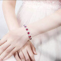 wholesale 925 Silver New Zhuozhifan Jewelry 7*7 Pigeon Blood Red Diamond Bracelet, Daily Classic Fashion Live Streaming Bestseller-0-1