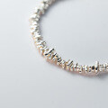 wholesale S925 Sterling Silver Irregular Crushed Silver Bracelet with Unique Design and Distinctive Style for Women S6203-0-3