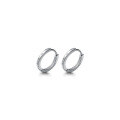 wholesale S925 silver ear studs, Korean-style, small and fresh, minimalist single diamond letter round hoop, sweet ear accessories G8147-0-4