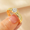 Zirconium Crossed Arms Light Luxury Cocktail Ring, Xiaohongshu Style-0-25