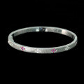 wholesale 925 Silver Gold-Plated Bracelet with High-Carbon Diamonds, Ke Ying Silver Frosted Finish, Ruby, Fashionable and Niche Versatile Jewelry for Women-0-0