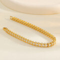 wholesale S925 Silver Moissanite Tennis Bracelet for Women with Prong Setting, European and American Design, Cross-Border Best Seller, Ready to Wholesale-0-2