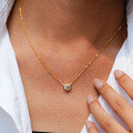 14K Gold Plated 925 Silver Moissanite Irregular Snowflake Pendant Necklace-0-1