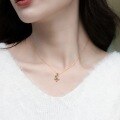 wholesale S925 Silver New Simple Geometric Star Pendant Women's Choker Lab-Grown Emerald Necklace Wholesale from Manufacturer-0-1