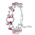wholesale S925 Sterling Silver Designer Luxury Natural Garnet Bracelet, High-End Personalized Gemstone Bracelet-0-0