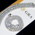 S925 Silver Moissanite Single Row Tennis Chain in 3mm, 4mm, 5mm, 65mm-0-0