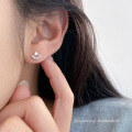 wholesale 925 Sterling Silver Fresh Sweet Ins Style Niche Design Exquisite Star Pavé Stud Earrings M00851-0-1