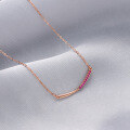 wholesale S925 silver electroplated new trendy Korean-style women's necklace set wholesale from the source factory-0-0
